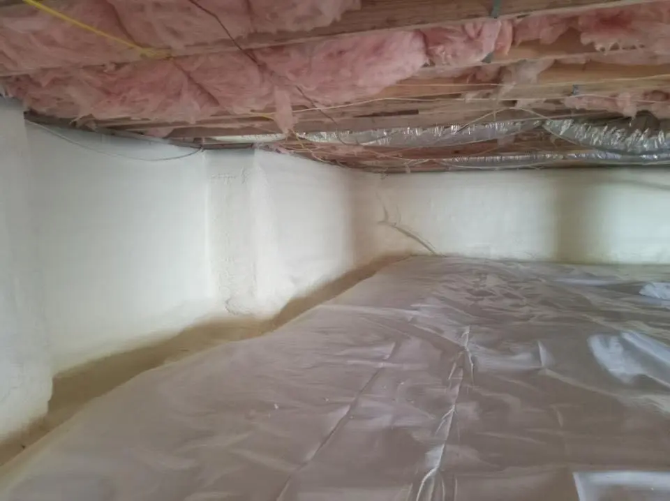 Crawl space encapsulation with closed-cell spray foam for Spray Foam Roofing Repair in Kingston